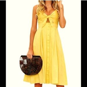 Women’s Wise Yellow Midi Dress